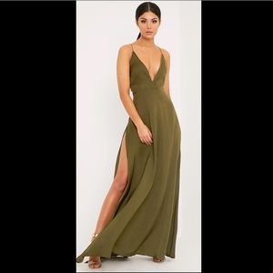 PLT Extreme slit maxi dress NEW